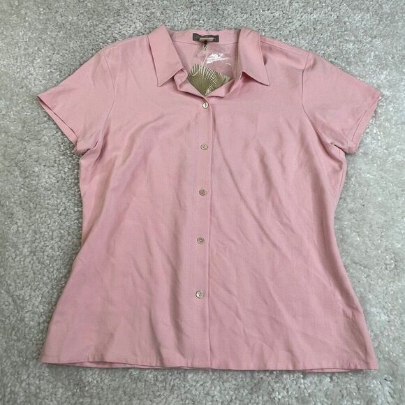 Tommy Bahama Silk Embroidered Another Year Button Up Shirt Pink - Picture 2 of 7